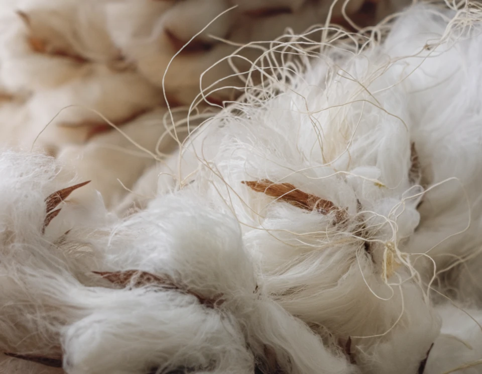 Matérias-primas selecionadas para colchões